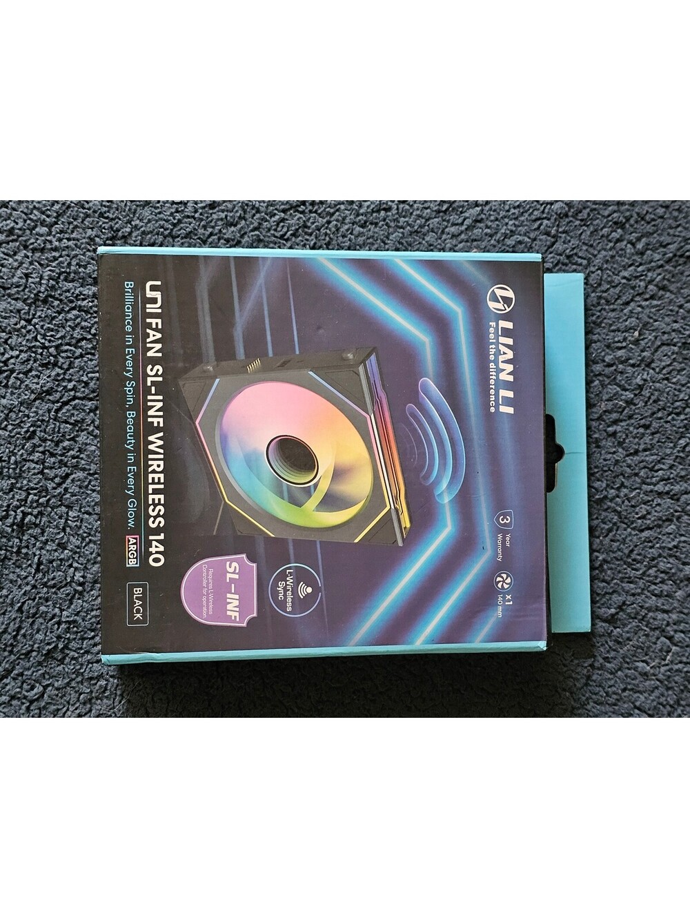 Lian Li UNI FAN SL-INF Wireless 140mm RGB Case Fan Black